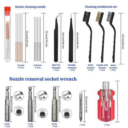 36 PCS 3D Printer Tool Kit 3 In 1 Nozzle Change Tool